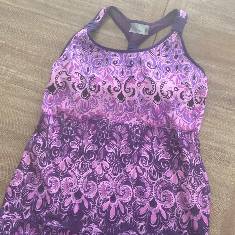 Purple racer back top